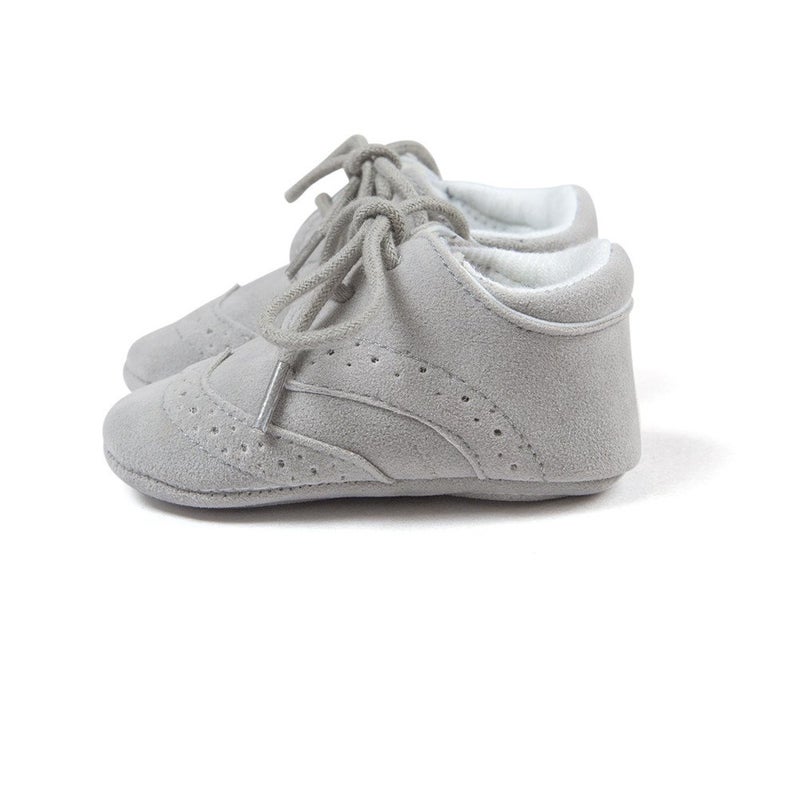 ESTAMICO Baby Boys Shoes Prewalker PU Sneakers Gray 3-6 Months - Image 3