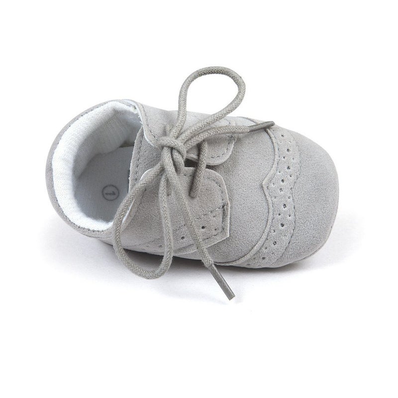 ESTAMICO Baby Boys Shoes Prewalker PU Sneakers Gray 3-6 Months - Image 2
