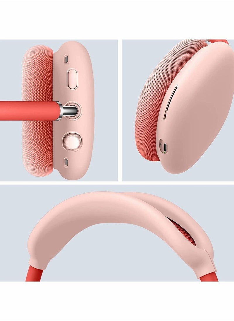 Y&D - Silicone Case Cover for AirPods Max Headphones, Anti-Scratch Ear Cups and Headband Max, Accessories Skin Protector Headset Protective (Pink) - Image 1