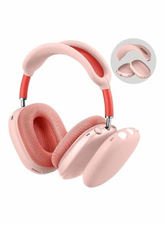 Silicone Case Cover for AirPods Max Headphones, Anti-Scratch Ear Cups and Headband Max, Accessories Skin Protector Headset Protective (Pink)