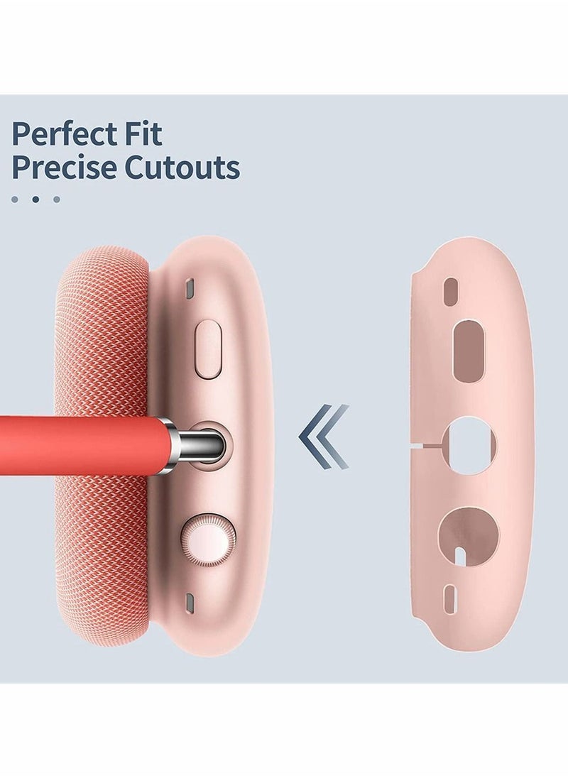 Y&D - Silicone Case Cover for AirPods Max Headphones, Anti-Scratch Ear Cups and Headband Max, Accessories Skin Protector Headset Protective (Pink) - Image 1