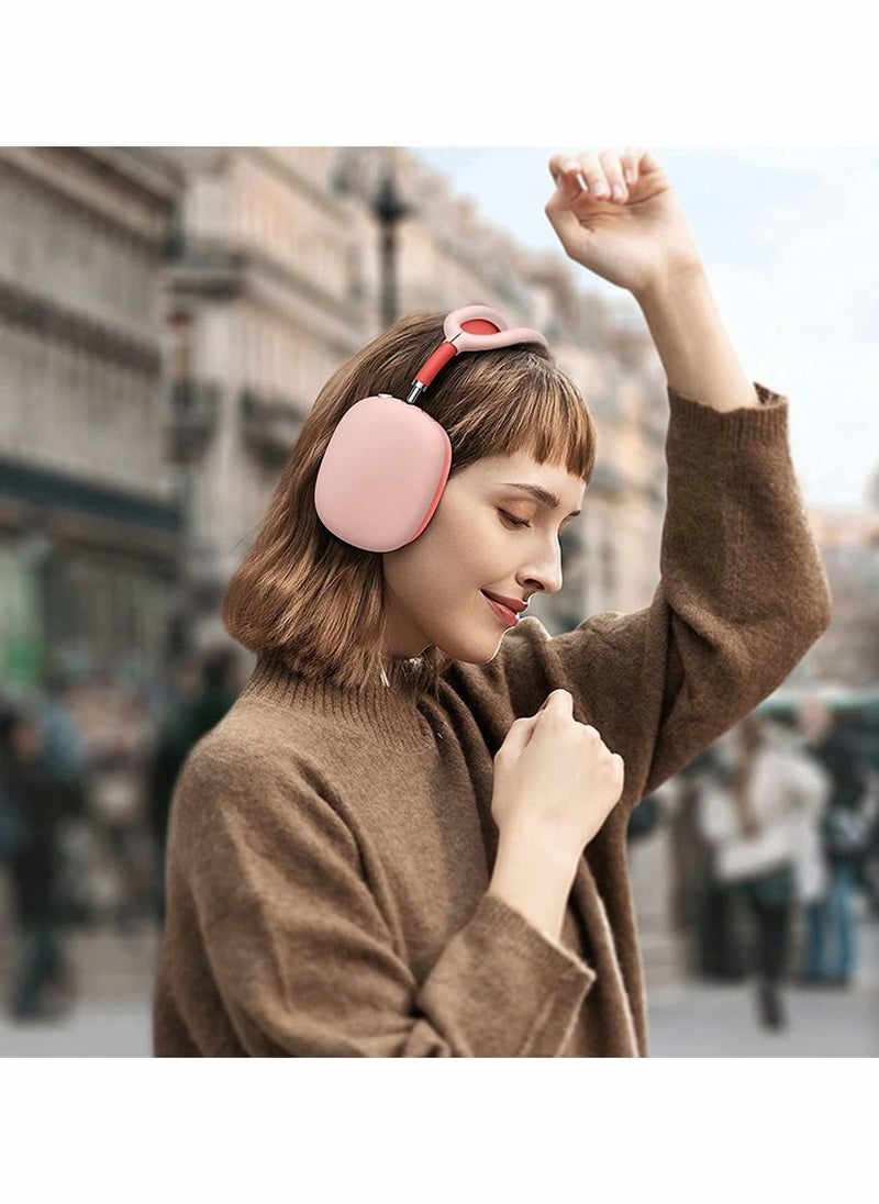 Y&D - Silicone Case Cover for AirPods Max Headphones, Anti-Scratch Ear Cups and Headband Max, Accessories Skin Protector Headset Protective (Pink) - Image 1