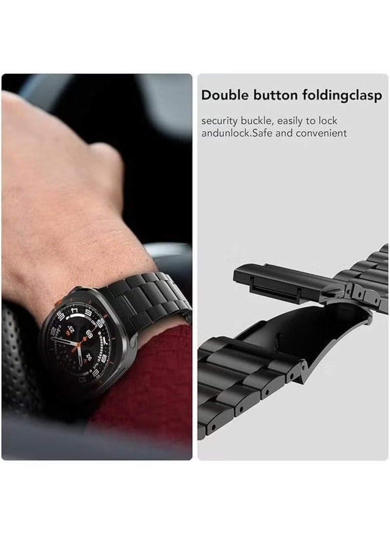 New Metal Stainless Steel Band for Galaxy Watch Ultra 47mm (2024) - Elegant Replacement Strap for Men and Women - Image 4