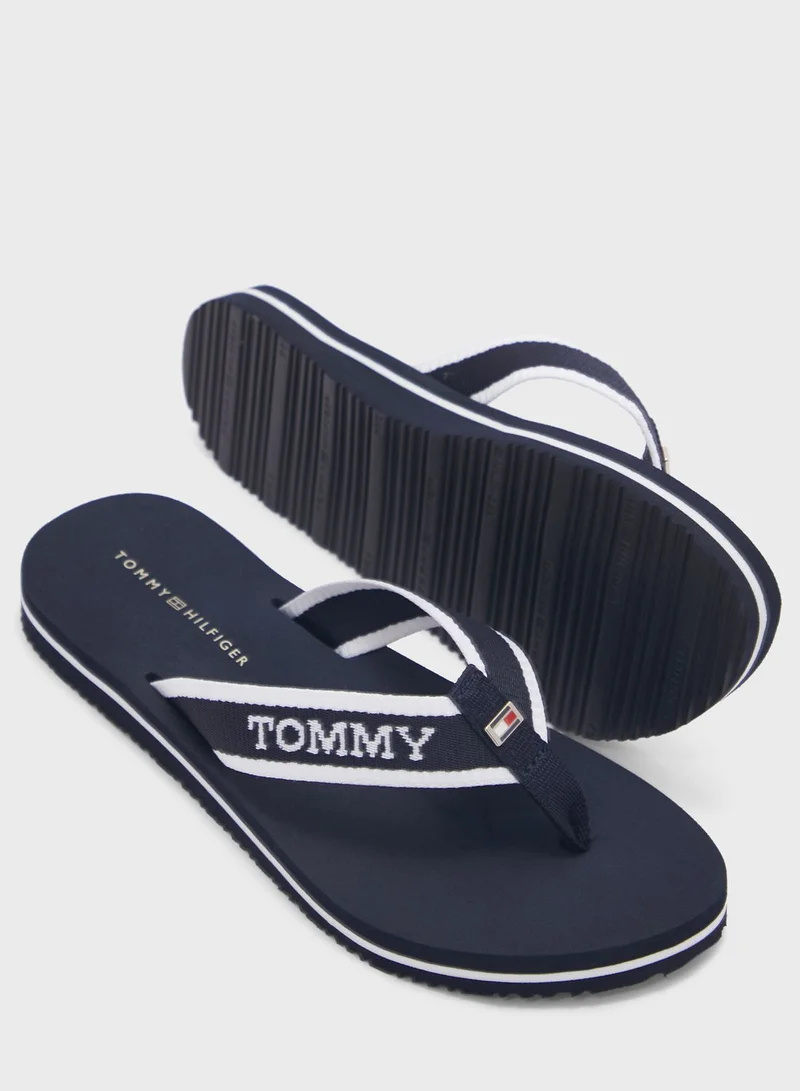 TOMMY HILFIGER Hilfiger Webbing Pool Slides