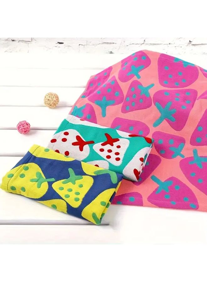 Green 2pcs Ultra Soft Thickened Cotton Hand Face Towels Super Absorbent Kitchen Towels Watermelon Pineapple Patterns - Image 5