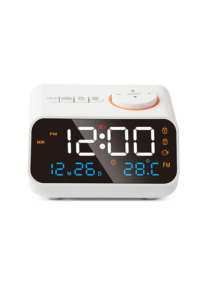 Digital Alarm Clock with Large LED Display 0-100% Dimmer FM Radio Sleep Timer Sound Machine Dual Alarm Snooze Thermometer for Adults Seniors and Kids  - Image 1
