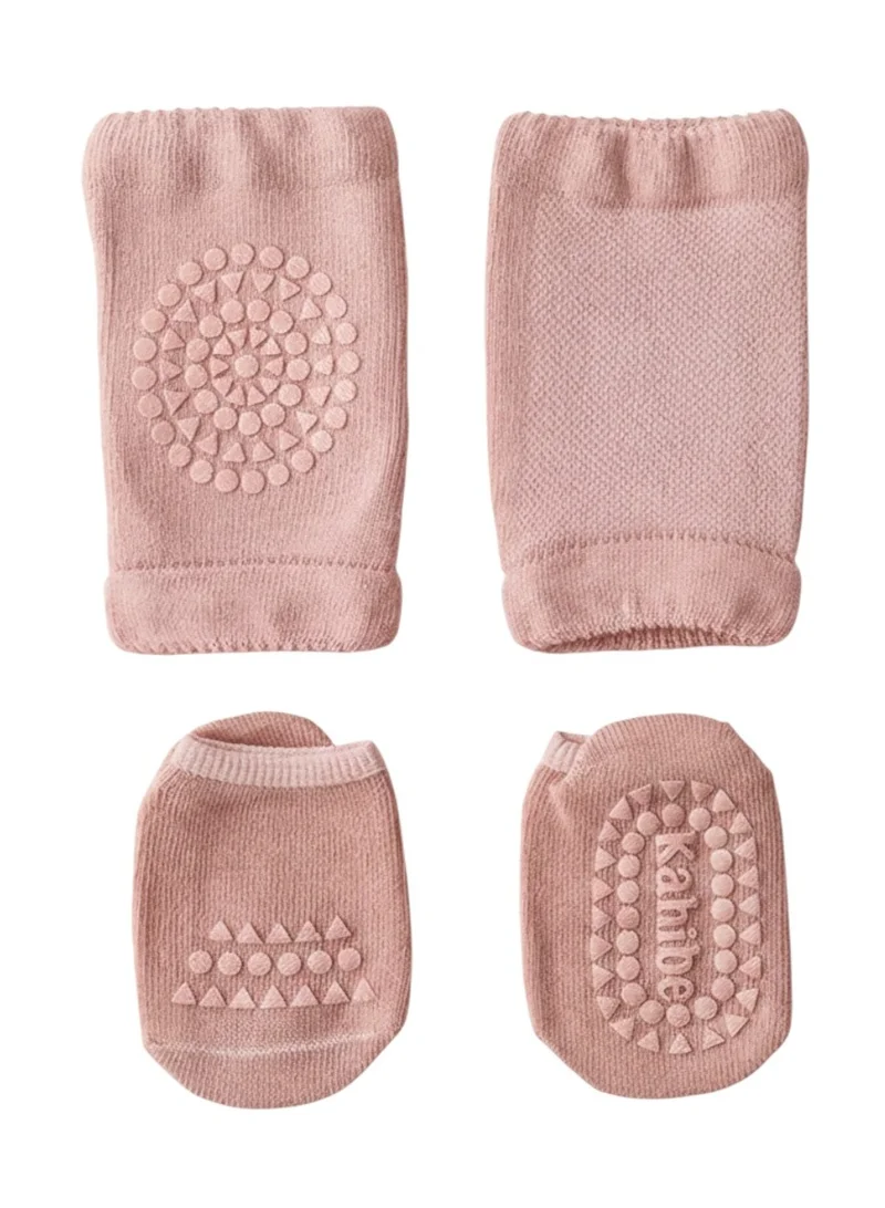 بامبيميسي وسادات ركبة للأطفال قطعتين وردي