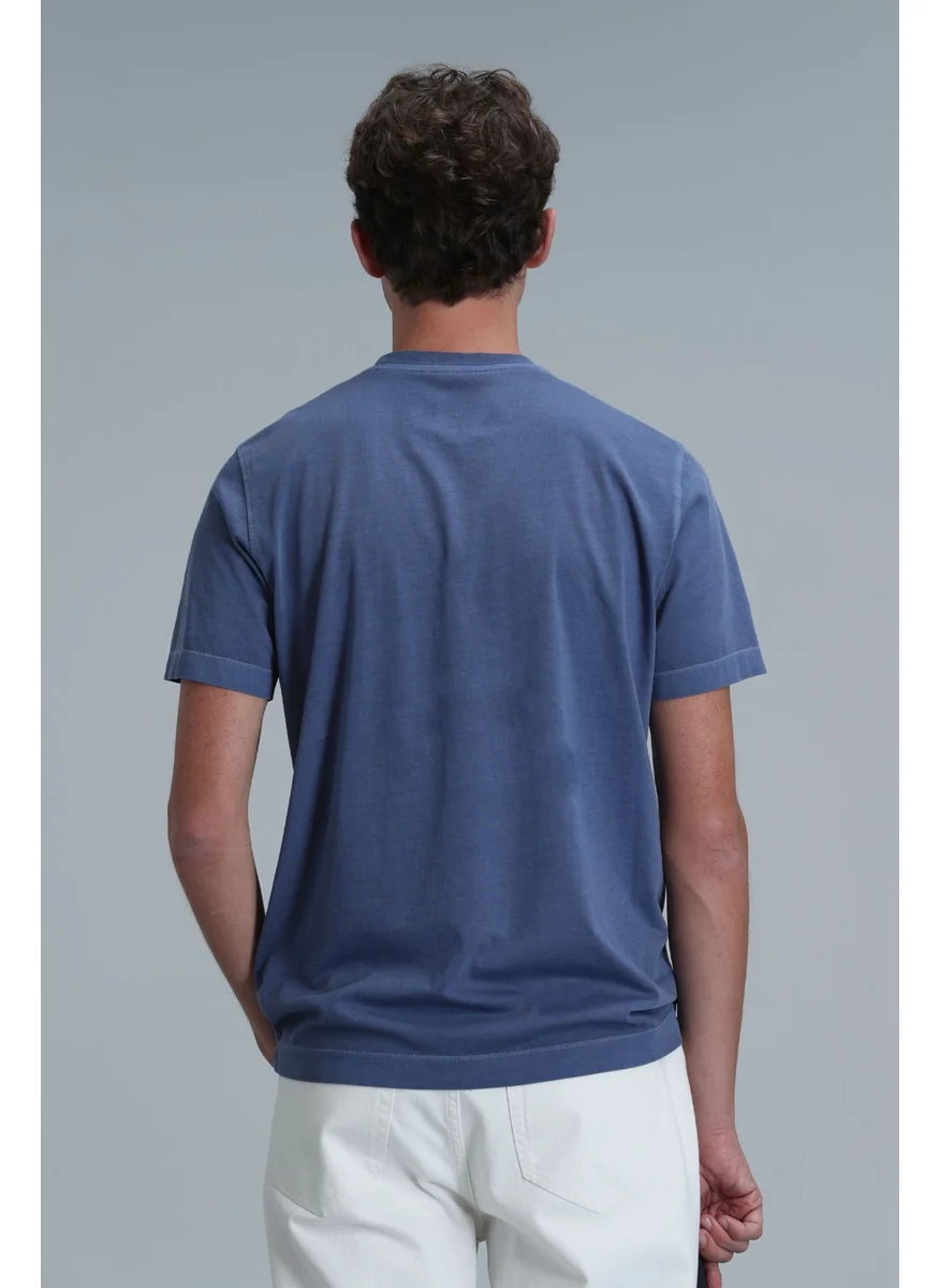 Lufian Men's Sarder Basic T-Shirt 111020216 Blue