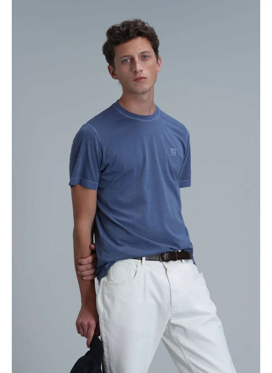 Lufian Men's Sarder Basic T-Shirt 111020216 Blue