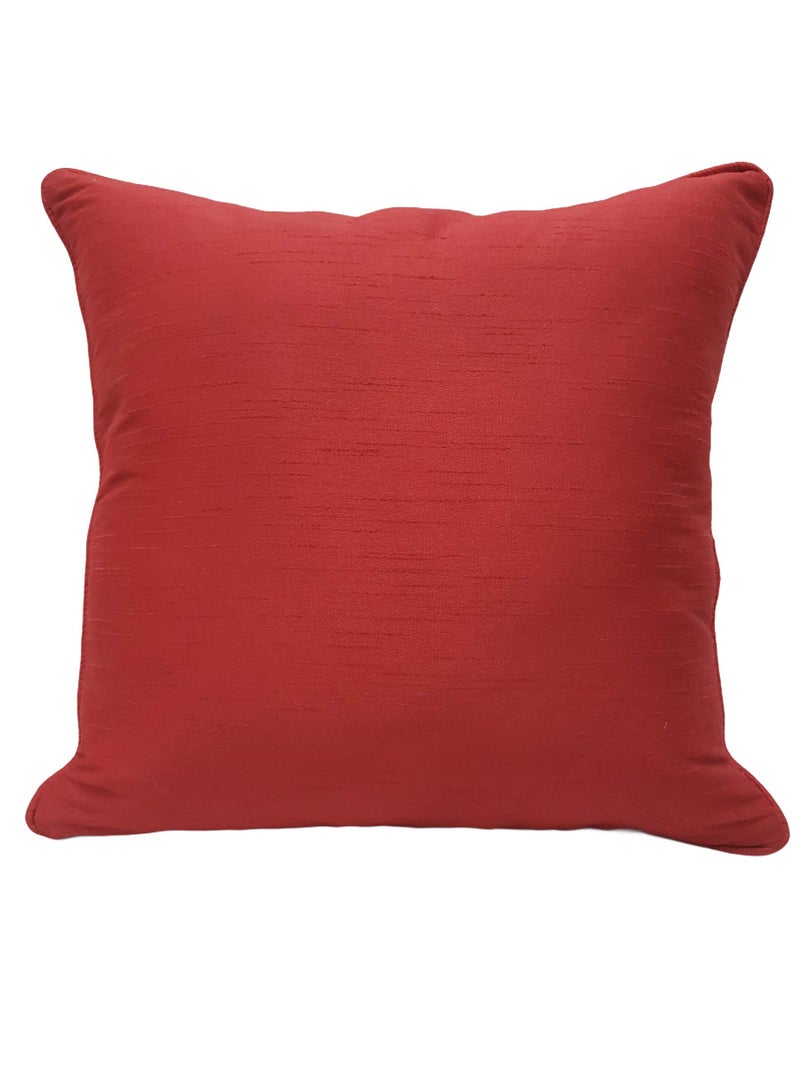 House Of Silko Banarasi Brocade red Gold Floral Cushion Cover for Interior Decoration (Size-16"x16") Set of 2 - Image 5