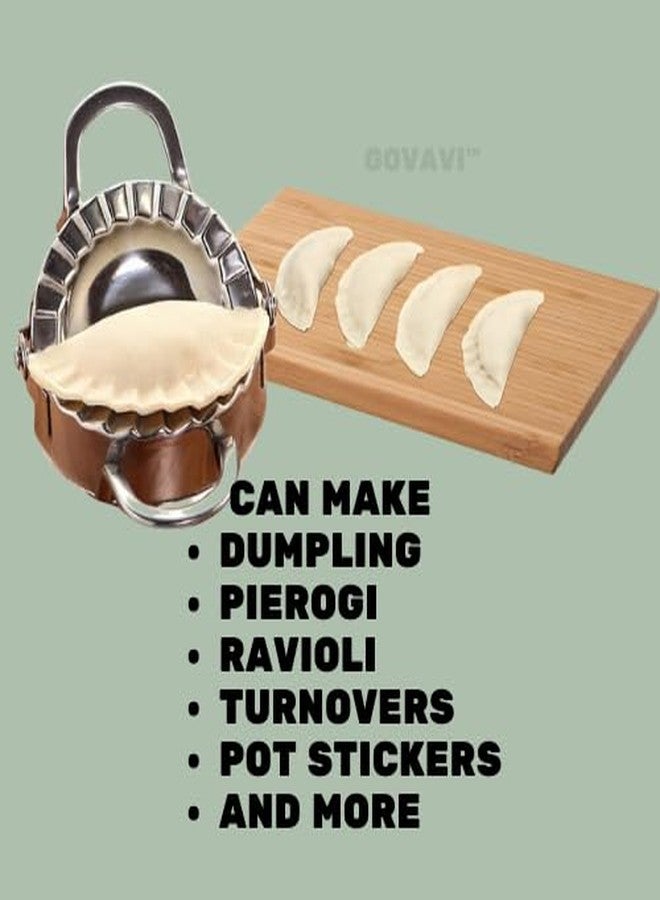GOVAVI™ Dumpling Maker Momos Maker Dough Press Mould Wrapper Dough Cutter Stainless Steel Kitchen Tool Kitchen Utensil Dumpling Mold Pastry Press Homemade Dumpling Tool - Image 5