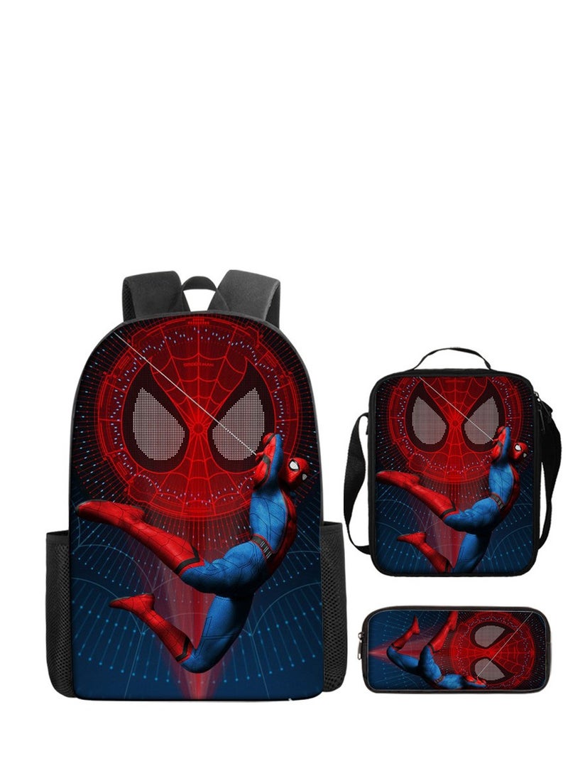 73Hours 3-piece set Kids Backpack School Bag Girls Boys Spiderman Backpack - Image 1