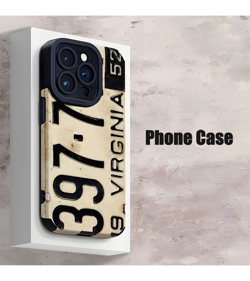حافظة هاتف سوداء من الجلد الصناعي لـ iPhone 14، مقاومة للصدمات ومضادة للانزلاق، بتصميم فرجينيا الإبداعي - Image 1