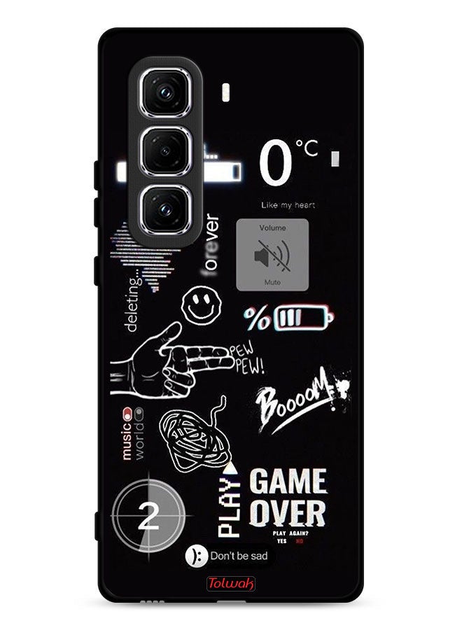 Tolwak Infinix Hot 50 Pro Plus 4G Protective Case Cover Game Over Pew Pew - Image 1