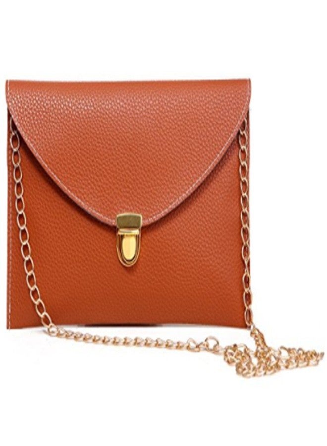 Amaze Fashion Women Handbag Shoulder Bags Envelope Clutch Crossbody Satchel Purse Tote Leather Lady Bag (Brown) - Image 1