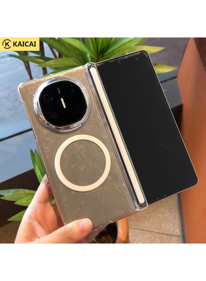 Kaicai Double-sided Full Coverage Ultra-thin Transparent Huawei Mate X5 Case Collector's Edition Foldable Screen Car Magnetic Adsorption Uni Central Axis Full Protection Shockproof Lens Cover - Image 2