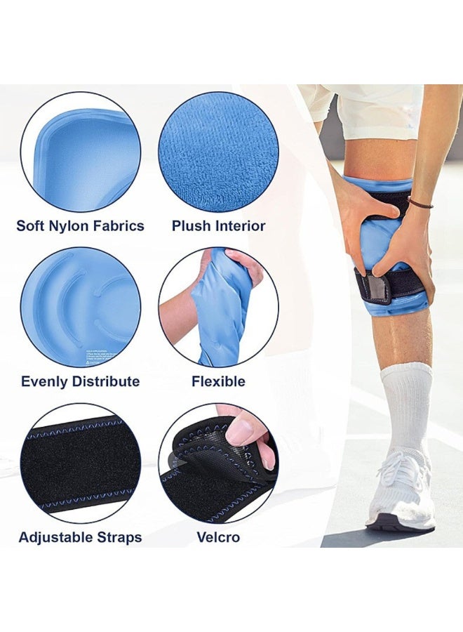 McDou Knee Pain Relief Ice Pack Hot & Cold Therapy - Doctor Recommended Gel Wrap for Arthritis, Joint Pain, Swelling, Sports Injuries & Surgery Recovery - Adjustable Reusable Compress (39*24.5 cm) - Image 2