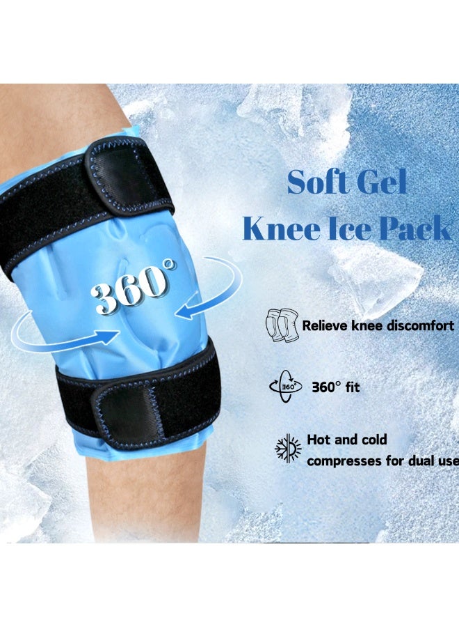 McDou Knee Pain Relief Ice Pack Hot & Cold Therapy - Doctor Recommended Gel Wrap for Arthritis, Joint Pain, Swelling, Sports Injuries & Surgery Recovery - Adjustable Reusable Compress (39*24.5 cm) - Image 5