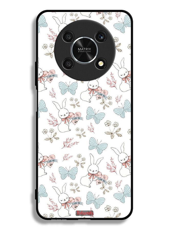 Tolwak Honor X30 5G Protective Case Cover Rabbit And Butterflies - Image 2