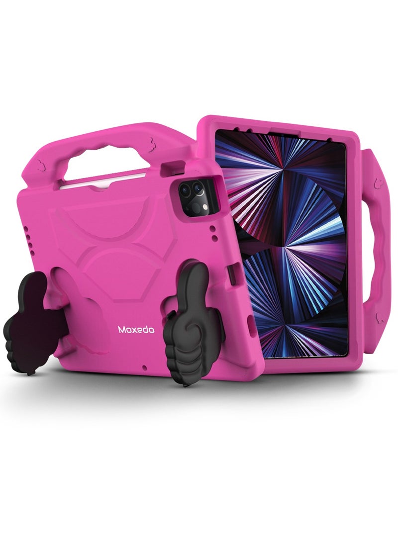 Moxedo Moxedo Shockproof Protective Case Cover Lightweight Convertible Handle Kickstand for Kids with Pencil Holder Compatible for iPad Pro 11 inch (2018 / 2020 / 2021) / iPad Air4 10.9-inch 2020 - Pink  - Image 1