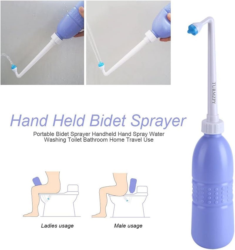 TURMZPY Portable Bidet 600ml Travel Bidet Plastic EVA Bottle Personal Hygiene Bidets Cleaning Device - Image 4
