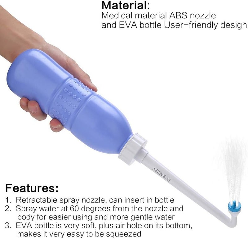 TURMZPY Portable Bidet 600ml Travel Bidet Plastic EVA Bottle Personal Hygiene Bidets Cleaning Device - Image 5