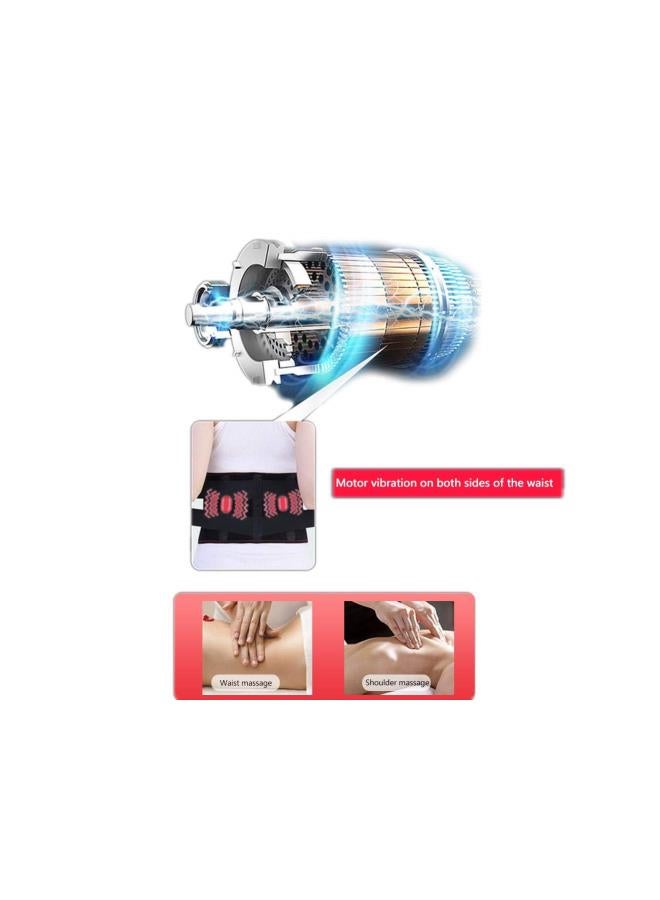 WYBOT Portable Massage Waist Heating Pad, Adjustable Electric Waist Heating Belt for Lower Back Pain and Menstrual Cramps Pain Relief Fits Men and Women  - Image 1
