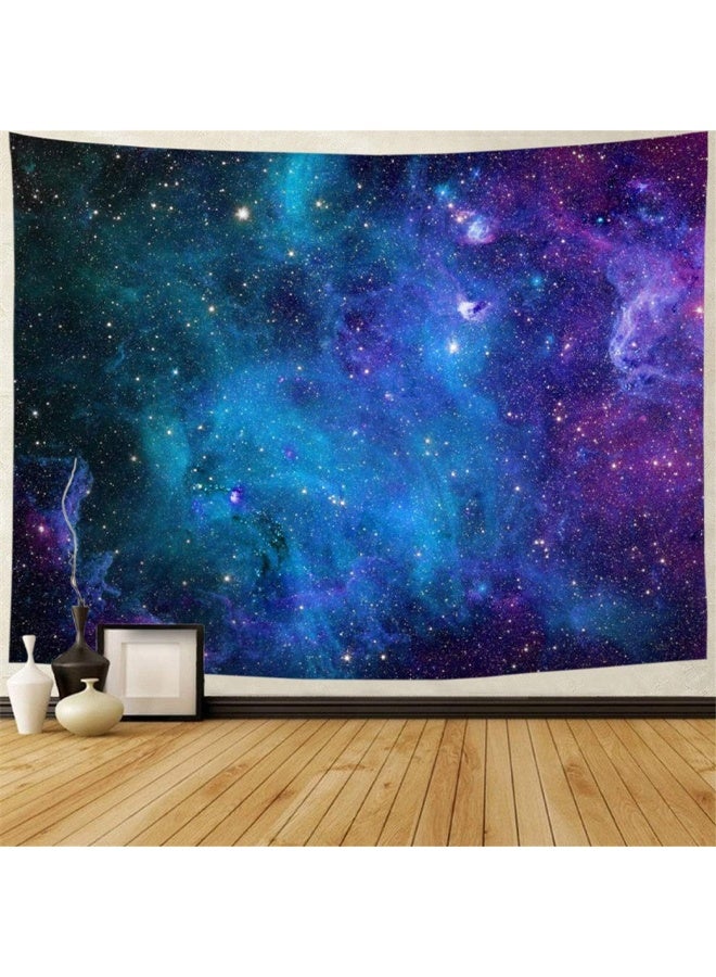 DUNISO Galaxy Tapestry，Blue Starry Sky Tapestry，Universe Space Tapestry，Wall Hanging Psychedelic Tapestry，Mysterious Nebula Stars Wall Tapestry for Living Room Dorm ，235x180cm， Blue Galaxy  - Image 1