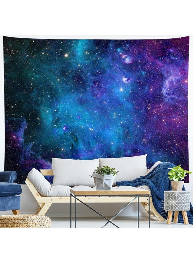 DUNISO Galaxy Tapestry，Blue Starry Sky Tapestry，Universe Space Tapestry，Wall Hanging Psychedelic Tapestry，Mysterious Nebula Stars Wall Tapestry for Living Room Dorm ，235x180cm， Blue Galaxy  - Image 4
