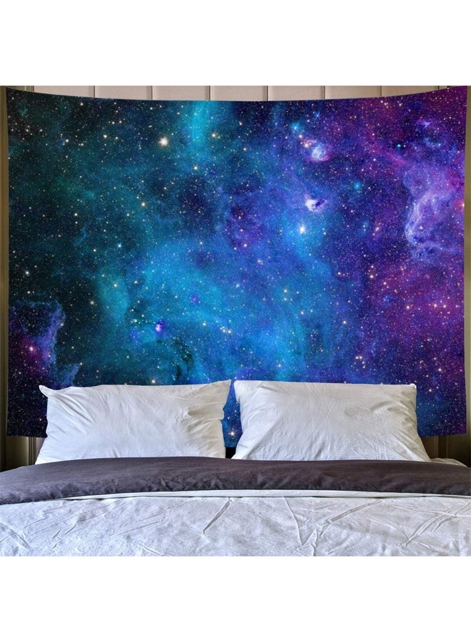 DUNISO Galaxy Tapestry，Blue Starry Sky Tapestry，Universe Space Tapestry，Wall Hanging Psychedelic Tapestry，Mysterious Nebula Stars Wall Tapestry for Living Room Dorm ，235x180cm， Blue Galaxy  - Image 3