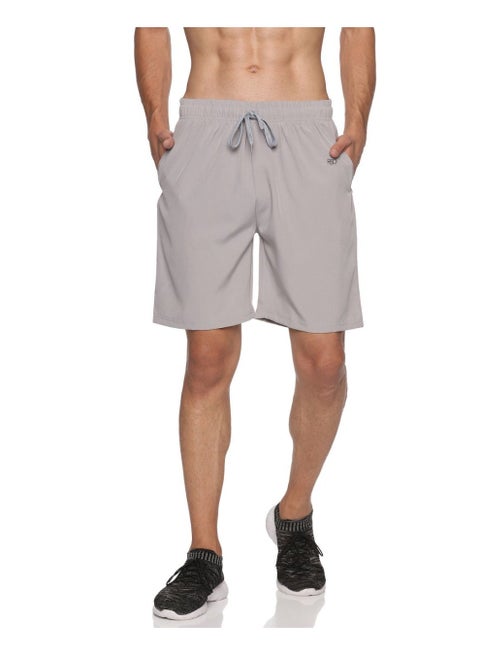 Men's Polyester Solid Sports Casual Shorts - Grey