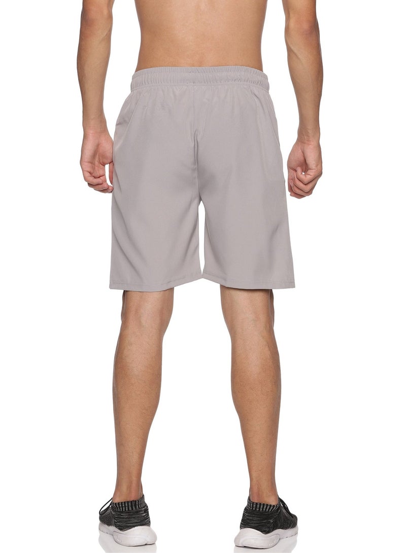 ملابس RSO شورت رياضي كاجوال سادة من البوليستر للرجال - رمادي - Image 5