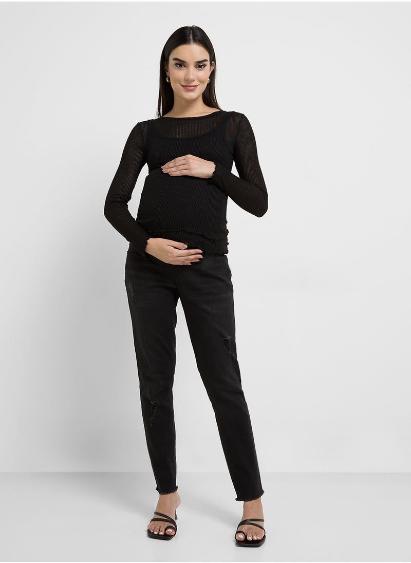 Mamalicious High Waist Skinny Jeans  - Image 1