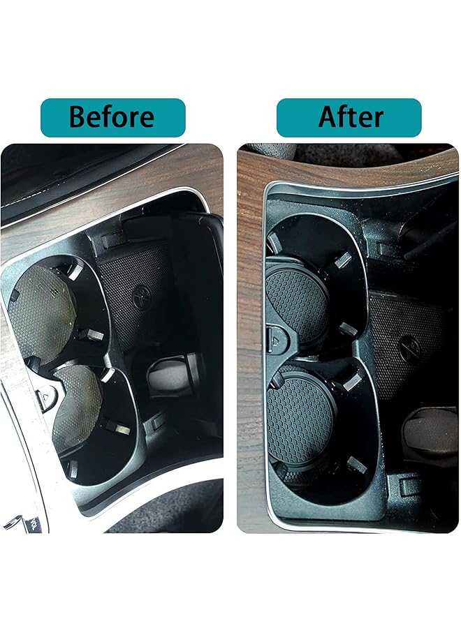 erorex Car Cup Coaster 4Pcs Universal Non Slip Cup Holders Embedded In Ornaments Coaster Car Cup Coaster Car Interior Accessories - Image 5