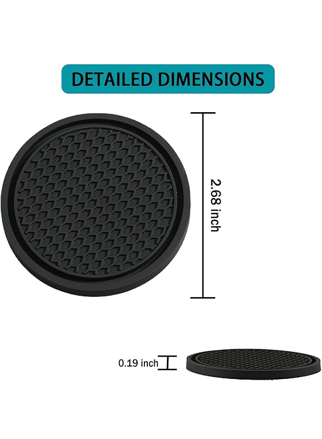 erorex Car Cup Coaster 4Pcs Universal Non Slip Cup Holders Embedded In Ornaments Coaster Car Cup Coaster Car Interior Accessories - Image 2