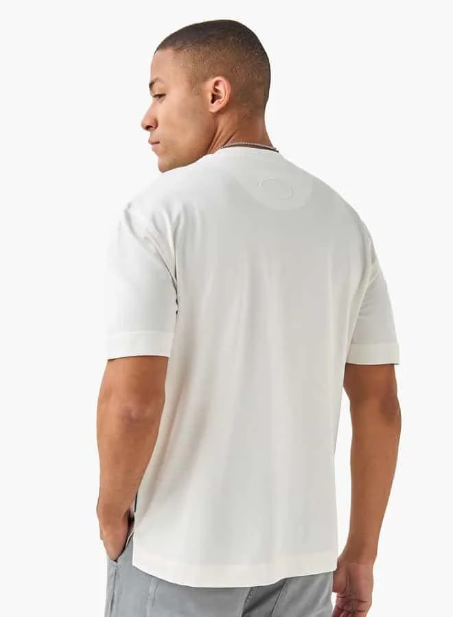 Lee Cooper Lee Cooper Applique Detail Crew Neck T-shirt with Short Sleeves
