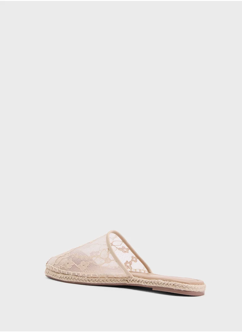 جينجر Slip On Lace Espadrille