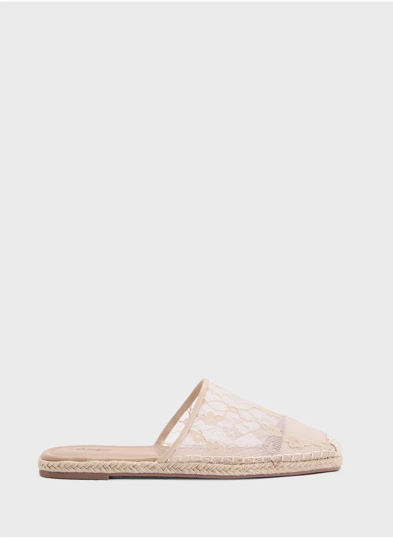 جينجر Slip On Lace Espadrille