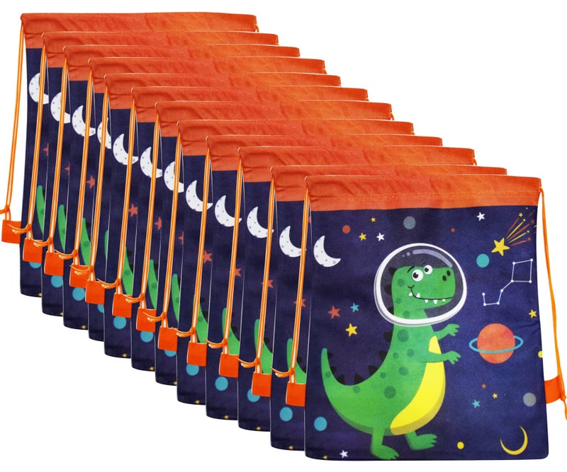 Asera حقيبة هافرسك بتصميم حيوانات الديناصورات من قماش أسييرا للأطفال هدايا عيد الميلاد (12 قطعة) - مصنوعة في الهند، متعددة الألوان - Image 1