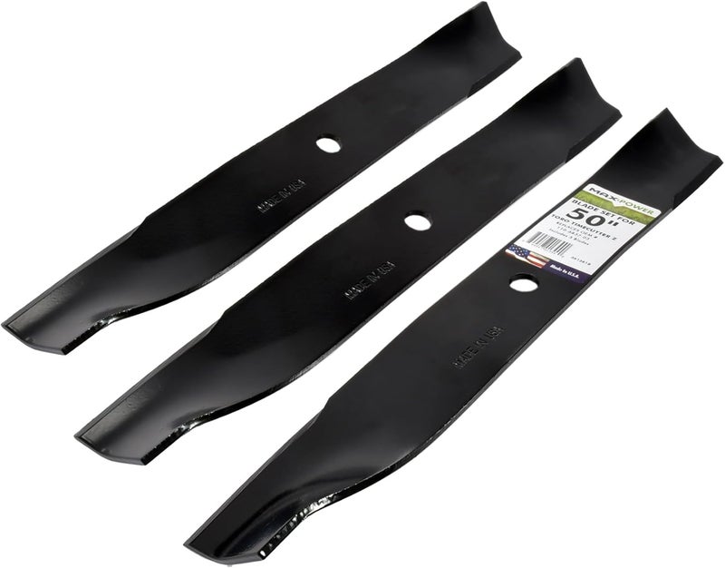 Max Power 561381B 3 High Lift Blade Set for 50'' Cut Toro Time Cutter Z Mowers Replaces OEM no. 110-6837-03, 112-9759-03, & 115-5059-03 - Image 3