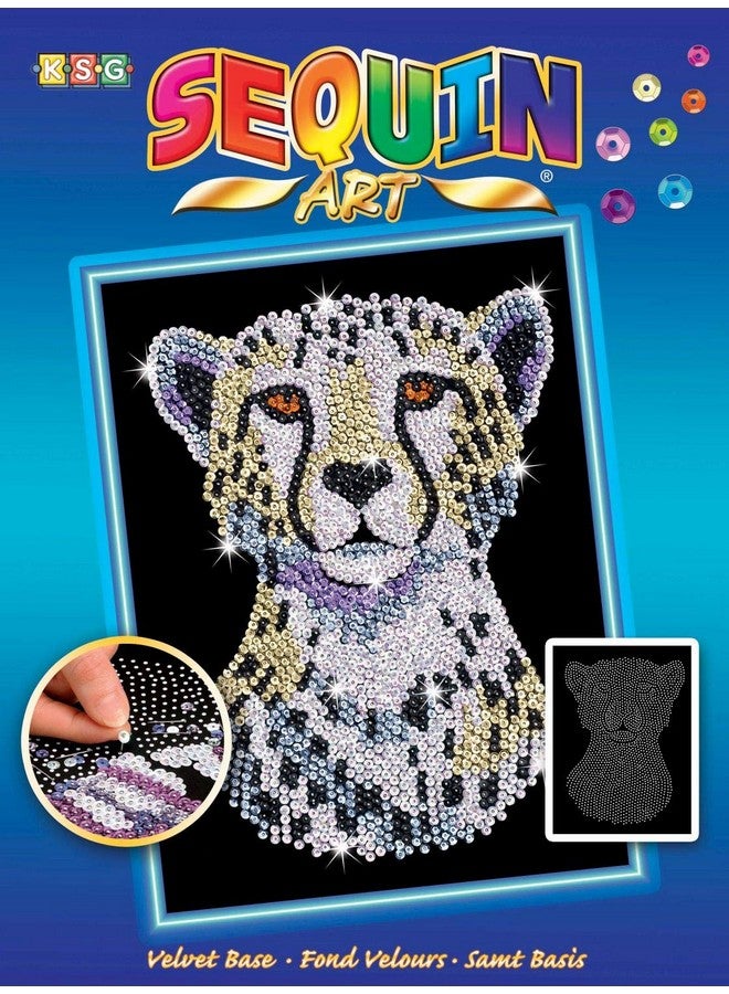 Sequin Art Blue Snow Cheetah Arts And Crafts Kits - Image 1