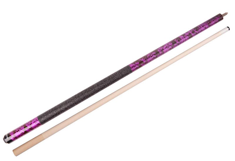 AB Earth 58 inch Hand-Painted Series 2-Piece Billiard Pool Cue Stick with Irish Linen Wrap (Purple, 21oz) - Image 2