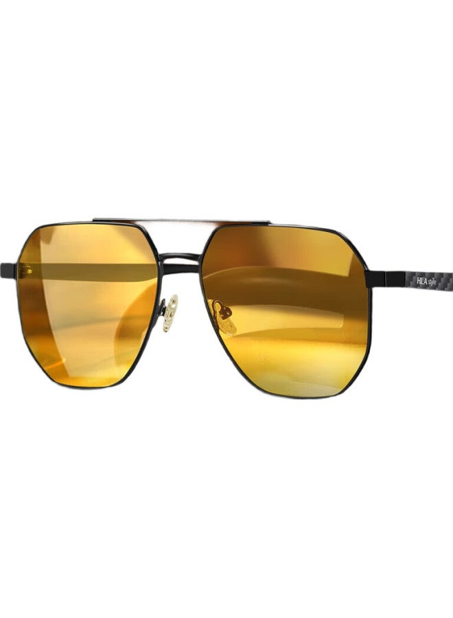 HLA Night Vision Carbon Fiber High-End Men'S Sunglasses Day And Night Dual-Use Polarized Sunglasses Night Driving Special - Image 1