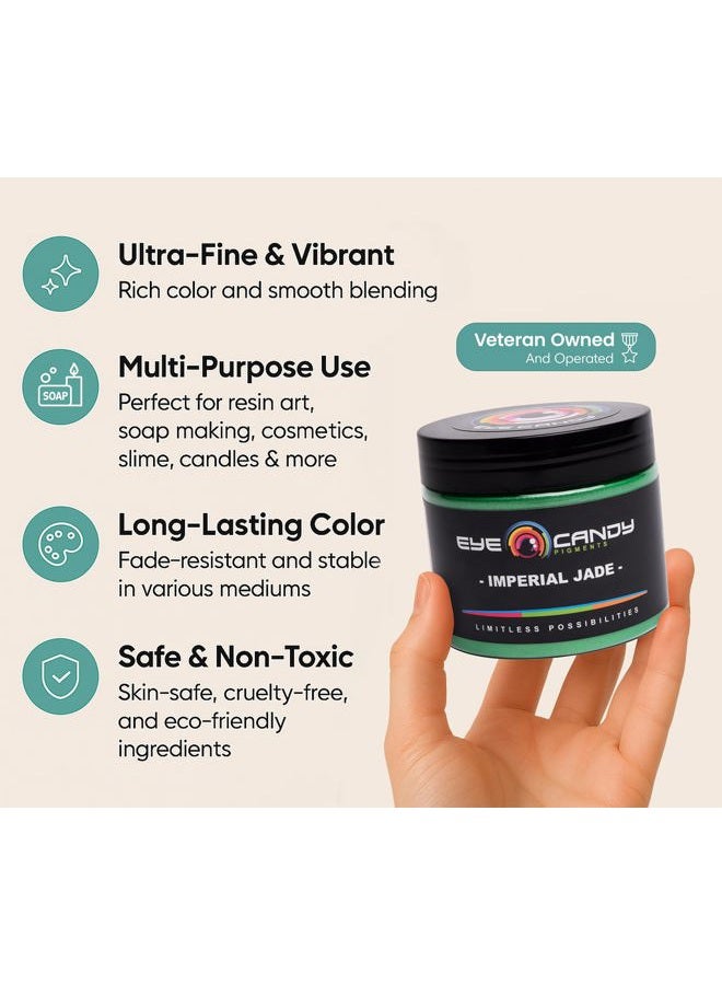 Eye Candy Mica Powder Pigment “Imperial Jade” (25g) Multipurpose DIY Arts and Crafts Additive | Woodworking, Natural Bath Bombs, Resin, Paint, Epoxy, Soap, Nail Polish, Lip Balm (Imperial Jade, 25G) - Image 4