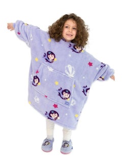 Milk&Moo Milk&Moo Little Mermaid Wearable Blanket Hoodie Kid Boys Girls, Soft Blanket with Sleeves, Hooded Blanket with Pouch, Fleece Blankets for birthday gifts, One Size ,Purple  - Image 1