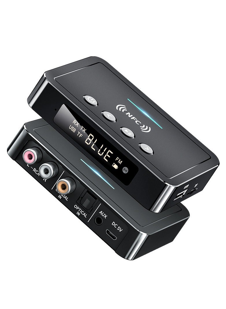 NFC Bluetooth 5.0 Transmitter Receiver Bluetooth Receiver RX Bluetooth Transmitter TX FM Transmitter 3-in-1 Bluetooth Adapter for PC TV Flat Panel Speaker Home Car Audio System  - Image 1