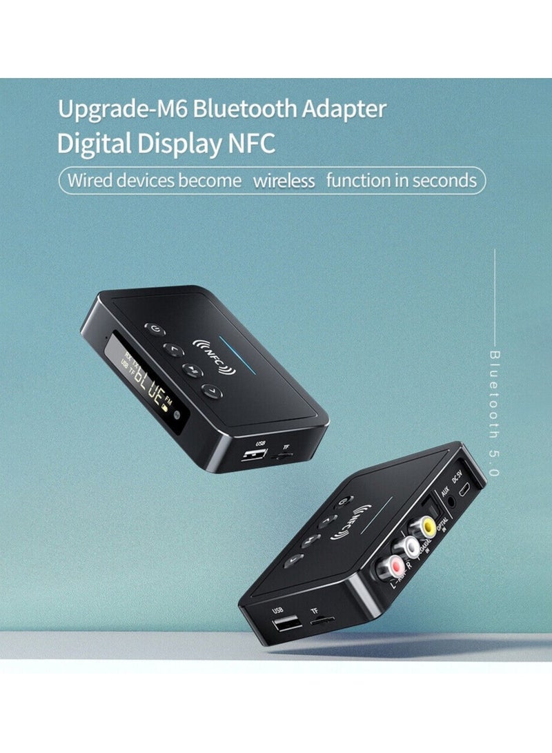 NFC Bluetooth 5.0 Transmitter Receiver Bluetooth Receiver RX Bluetooth Transmitter TX FM Transmitter 3-in-1 Bluetooth Adapter for PC TV Flat Panel Speaker Home Car Audio System  - Image 2