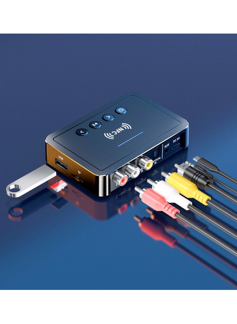 NFC Bluetooth 5.0 Transmitter Receiver Bluetooth Receiver RX Bluetooth Transmitter TX FM Transmitter 3-in-1 Bluetooth Adapter for PC TV Flat Panel Speaker Home Car Audio System  - Image 3