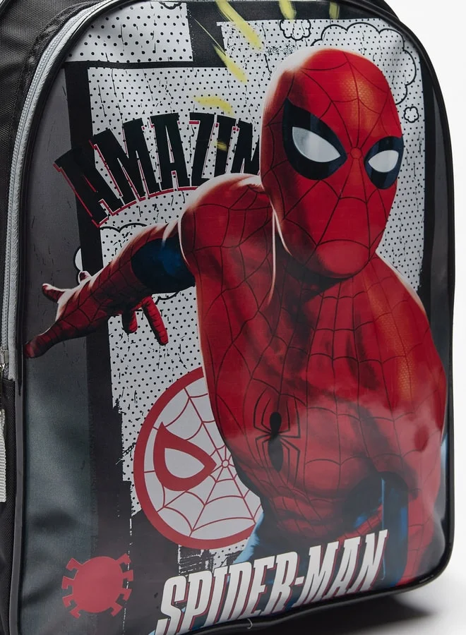 MARVEL Spider-Man Print Backpack with Adjustable Shoulder Straps and Zip Closure - 46x34x23 cm