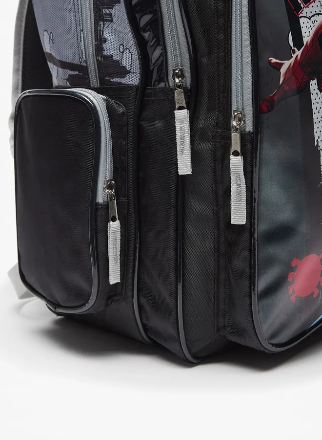 MARVEL Spider-Man Print Backpack with Adjustable Shoulder Straps and Zip Closure - 46x34x23 cm